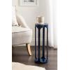 imageKate and Laurel Dahl Modern Wooden Round Drink Table 8 x 8 x 23 Navy Blue Transitional Circle Accent Pedestal Table for Living Room Plant Stand Indoors or Mini Bedroom NightstandNavy Blue