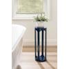 imageKate and Laurel Dahl Modern Wooden Round Drink Table 8 x 8 x 23 Navy Blue Transitional Circle Accent Pedestal Table for Living Room Plant Stand Indoors or Mini Bedroom NightstandNavy Blue