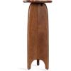 imageKate and Laurel Kanna Modern Pieced Mango Wood Round Drink Table 11 x 11 x 24 Walnut Brown MidCentury Scalloped Wooden Mini Side Table for Use as Indoor Plant Stand or Living Room Decor Accent