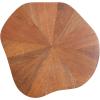 imageKate and Laurel Kanna Modern Pieced Mango Wood Round Drink Table 11 x 11 x 24 Walnut Brown MidCentury Scalloped Wooden Mini Side Table for Use as Indoor Plant Stand or Living Room Decor Accent
