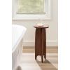 imageKate and Laurel Kanna Modern Pieced Mango Wood Round Drink Table 11 x 11 x 24 Walnut Brown MidCentury Scalloped Wooden Mini Side Table for Use as Indoor Plant Stand or Living Room Decor Accent