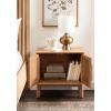 imageKate and Laurel McCutcheon Modern Mango Wood Side Table with Storage Cabinet 22 x 14 x 22 Walnut Brown Transitional Wooden End Table for Use as Bedroom Nightstand or Entryway Decor AccentNatural