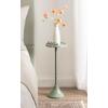 imageKate and Laurel Sanzo Modern Round Metal Pedestal Drink Table 9 x 9 x 23 Soft Green Decorative Martini Table with Trumpet Base for Use as Indoor Plant Stand or Living Room Mini TableGreen