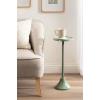 imageKate and Laurel Sanzo Modern Round Metal Pedestal Drink Table 9 x 9 x 23 Soft Green Decorative Martini Table with Trumpet Base for Use as Indoor Plant Stand or Living Room Mini TableGreen