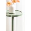 imageKate and Laurel Sanzo Modern Round Metal Pedestal Drink Table 9 x 9 x 23 Soft Green Decorative Martini Table with Trumpet Base for Use as Indoor Plant Stand or Living Room Mini TableGreen
