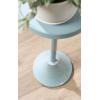 imageKate and Laurel Sanzo Modern Round Metal Pedestal Drink Table 9 x 9 x 23 Soft Green Decorative Martini Table with Trumpet Base for Use as Indoor Plant Stand or Living Room Mini TableBlue