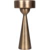 imageKate and Laurel Solbrett Modern Sophisticated Metal Drink Table 10 x 10 x 22 Antique Brass Contemporary Mini Pedestal Table with Unique Sculptural Design for Use as Indoor Plant StandGold