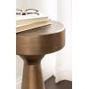 imageKate and Laurel Solbrett Modern Sophisticated Metal Side Table 12 x 12 x 22 Antique Brass Contemporary Pedestal End Table with Unique Sculptural Design for Use as Bedroom Nightstand