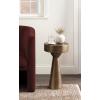 imageKate and Laurel Solbrett Modern Sophisticated Metal Side Table 12 x 12 x 22 Antique Brass Contemporary Pedestal End Table with Unique Sculptural Design for Use as Bedroom Nightstand