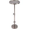 imageKate and Laurel Engles Traditional AdjustableHeight Pedestal Drink Table 10 x 10 x 30 Polished Nickel Vintage Round Living Room Pedestal Table for Indoor Plant Stand with Protective Tabletop LipSilver