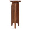 imageKate and Laurel Kanna Modern Pieced Mango Wood Round Drink Table 11 x 11 x 24 Walnut Brown MidCentury Scalloped Wooden Mini Side Table for Use as Indoor Plant Stand or Living Room Decor Accent
