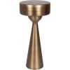 imageKate and Laurel Solbrett Modern Sophisticated Metal Drink Table 10 x 10 x 22 Antique Brass Contemporary Mini Pedestal Table with Unique Sculptural Design for Use as Indoor Plant StandGold