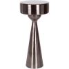 imageKate and Laurel Solbrett Modern Sophisticated Metal Drink Table 10 x 10 x 22 Antique Brass Contemporary Mini Pedestal Table with Unique Sculptural Design for Use as Indoor Plant StandPewter