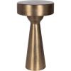 imageKate and Laurel Solbrett Modern Sophisticated Metal Side Table 12 x 12 x 22 Antique Brass Contemporary Pedestal End Table with Unique Sculptural Design for Use as Bedroom Nightstand