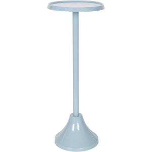 imageKate and Laurel Sanzo Modern Round Metal Pedestal Drink Table 9 x 9 x 23 Soft Green Decorative Martini Table with Trumpet Base for Use as Indoor Plant Stand or Living Room Mini TableBlue