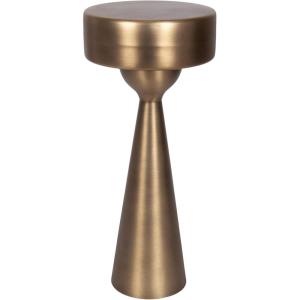 imageKate and Laurel Solbrett Modern Sophisticated Metal Drink Table 10 x 10 x 22 Antique Brass Contemporary Mini Pedestal Table with Unique Sculptural Design for Use as Indoor Plant StandGold