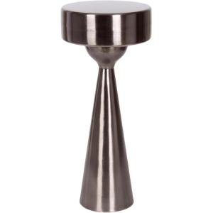 imageKate and Laurel Solbrett Modern Sophisticated Metal Drink Table 10 x 10 x 22 Antique Brass Contemporary Mini Pedestal Table with Unique Sculptural Design for Use as Indoor Plant StandPewter