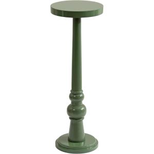 imageKate and Laurel Wegner Transitional Wooden Round Drink Table 8 x 8 x 23 Gloss Green Modern Durable Pedestal Table for Use as Indoor Plant Stand or Decorative Living Room Decor AccentGreen
