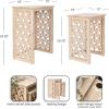 imageKate and Laurel Karni Modern Mango Wood Living Room Nesting Tables Set of 2 Whitewash Decorative Coastal Solid Wood End Tables for Use as Bedroom Nightstands or Entryway Decor Accents