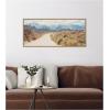 imageKate and Laurel Framed Canvas Wall Art Print Alabama Hills California by Laura Evans 40 x 18 Sylvie Beaded Rustic Natural Frame Rustic Farmhouse Landscape Art for Wall Decor