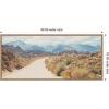 imageKate and Laurel Framed Canvas Wall Art Print Alabama Hills California by Laura Evans 40 x 18 Sylvie Beaded Rustic Natural Frame Rustic Farmhouse Landscape Art for Wall Decor
