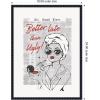 imageKate and Laurel Framed Canvas Wall Art Print Better Late Than Ugly Newspapers by Honey Island Studio 18 x 24 Sylvie Beaded Black Frame Vintage Entertainment Art for Wall Decor