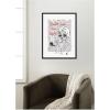 imageKate and Laurel Framed Canvas Wall Art Print Better Late Than Ugly Newspapers by Honey Island Studio 18 x 24 Sylvie Beaded Black Frame Vintage Entertainment Art for Wall Decor
