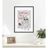 imageKate and Laurel Framed Canvas Wall Art Print Better Late Than Ugly Newspapers by Honey Island Studio 18 x 24 Sylvie Beaded Black Frame Vintage Entertainment Art for Wall Decor
