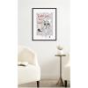 imageKate and Laurel Framed Canvas Wall Art Print Better Late Than Ugly Newspapers by Honey Island Studio 18 x 24 Sylvie Beaded Black Frame Vintage Entertainment Art for Wall Decor