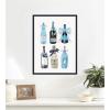 imageKate and Laurel Framed Canvas Wall Art Print Blue Champagne 28x38in by Honey Island Studio 18 x 24 Sylvie Beaded Black Frame Modern Contemporary Still Life Art for Wall Decor