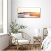 imageKate and Laurel Framed Canvas Wall Art Print Camargue Horses XXIX by Laura Evans 40 x 18 Sylvie Beaded Rustic Natural Frame Coastal Animal Art for Wall Decor