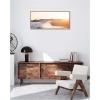 imageKate and Laurel Framed Canvas Wall Art Print Camargue Horses XXIX by Laura Evans 40 x 18 Sylvie Beaded Rustic Natural Frame Coastal Animal Art for Wall Decor