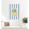 imageKate and Laurel Framed Canvas Wall Art Print Coastal Sardines by Aislinn Simmonds Duchess Plum 18 x 24 Sylvie Beaded White Frame Vintage Beach Art for Wall Decor