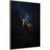 imageKate and Laurel Framed Canvas Wall Art Print Cobalt Night Sky Deer by The Creative Bunch Studio 18 x 24 Sylvie Beaded Black Frame Rustic Farmhouse Animal Art for Wall DecorSylvie Beaded Dark Gold