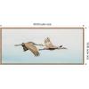 imageKate and Laurel Framed Canvas Wall Art Print Cranes Flying Panel by Emiko and Mark Franzen F2 Images 40 x 18 Sylvie Beaded Rustic Natural Frame Modern Contemporary Animal Art for Wall Decor