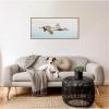 imageKate and Laurel Framed Canvas Wall Art Print Cranes Flying Panel by Emiko and Mark Franzen F2 Images 40 x 18 Sylvie Beaded Rustic Natural Frame Modern Contemporary Animal Art for Wall Decor