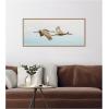 imageKate and Laurel Framed Canvas Wall Art Print Cranes Flying Panel by Emiko and Mark Franzen F2 Images 40 x 18 Sylvie Beaded Rustic Natural Frame Modern Contemporary Animal Art for Wall Decor