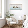 imageKate and Laurel Framed Canvas Wall Art Print Cranes Flying Panel by Emiko and Mark Franzen F2 Images 40 x 18 Sylvie Beaded Rustic Natural Frame Modern Contemporary Animal Art for Wall Decor