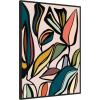 imageKate and Laurel Framed Canvas Wall Art Print Fanciful Ficus Expansion by Alicia Bock 18 x 24 Sylvie Black Frame Modern Contemporary Abstract Art for Wall DecorSylvie Black