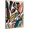 imageKate and Laurel Framed Canvas Wall Art Print Fanciful Ficus Expansion by Alicia Bock 18 x 24 Sylvie Black Frame Modern Contemporary Abstract Art for Wall DecorSylvie Natural