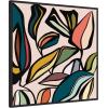 imageKate and Laurel Framed Canvas Wall Art Print Fanciful Ficus SQ Expansion by Alicia Bock 22 x 22 Sylvie Black Frame Modern Contemporary Abstract Art for Wall DecorSylvie Black