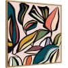 imageKate and Laurel Framed Canvas Wall Art Print Fanciful Ficus SQ Expansion by Alicia Bock 22 x 22 Sylvie Black Frame Modern Contemporary Abstract Art for Wall DecorSylvie Natural