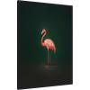 imageKate and Laurel Framed Canvas Wall Art Print Flamingo Side View Rich Green Backdrop by The Creative Bunch Studio 18 x 24 Sylvie Beaded Black Frame Modern Contemporary Animal Art for Wall DecorSylvie Beaded Black
