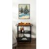 imageKate and Laurel Framed Canvas Wall Art Print Morning Snow by Mary Sparrow 18 x 24 Sylvie Walnut Frame Rustic Farmhouse Landscape Art for Wall Decor