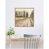 imageKate and Laurel Framed Canvas Wall Art Print Petit View No 9 by Mackenzie Nelson 22 x 22 Sylvie Beaded Rustic Natural Frame Rustic Farmhouse Landscape Art for Wall Decor
