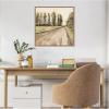 imageKate and Laurel Framed Canvas Wall Art Print Petit View No 9 by Mackenzie Nelson 22 x 22 Sylvie Beaded Rustic Natural Frame Rustic Farmhouse Landscape Art for Wall Decor