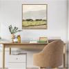 imageKate and Laurel Framed Canvas Wall Art Print Petit Views No 11 by Mackenzie Nelson 22 x 22 Sylvie Beaded Rustic Natural Frame Rustic Farmhouse Landscape Art for Wall Decor