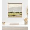 imageKate and Laurel Framed Canvas Wall Art Print Petit Views No 11 by Mackenzie Nelson 22 x 22 Sylvie Beaded Rustic Natural Frame Rustic Farmhouse Landscape Art for Wall Decor