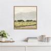 imageKate and Laurel Framed Canvas Wall Art Print Petit Views No 11 by Mackenzie Nelson 22 x 22 Sylvie Beaded Rustic Natural Frame Rustic Farmhouse Landscape Art for Wall Decor
