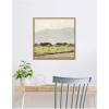 imageKate and Laurel Framed Canvas Wall Art Print Petit Views No 11 by Mackenzie Nelson 22 x 22 Sylvie Beaded Rustic Natural Frame Rustic Farmhouse Landscape Art for Wall Decor